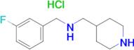(3-Fluoro-benzyl)-piperidin-4-ylmethyl-amine hydrochloride