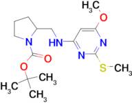 2-[(6-Methoxy-2-methylsulfanyl-pyrimidin-4-ylamino)-methyl]-pyrrolidine-1-carboxylic acid tert-but…