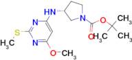 (R)-3-(6-Methoxy-2-methylsulfanyl-pyrimidin-4-ylamino)-pyrrolidine-1-carboxylic acid tert-butyl es…