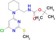[1-(6-Chloro-2-methylsulfanyl-pyrimidin-4-yl)-piperidin-2-ylmethyl]-carbamic acid tert-butyl ester