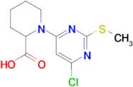 1-(6-Chloro-2-methylsulfanyl-pyrimidin-4-yl)-piperidine-2-carboxylic acid