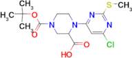 4-(6-Chloro-2-methylsulfanyl-pyrimidin-4-yl)-piperazine-1,3-dicarboxylic acid 1-tert-butyl ester