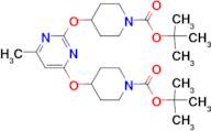 tert-butyl 4-((2-(1-(tert-butoxycarbonyl)piperidin-4-yloxy))-6-methyl-pyrimidin-4-yloxy)piperidi...