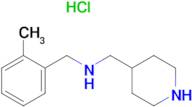 (2-Methyl-benzyl)-piperidin-4-ylmethyl-amine hydrochloride