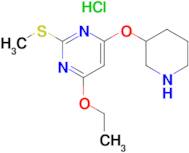 4-Ethoxy-2-methylsulfanyl-6-(piperidin-3-yloxy)-pyrimidine hydrochloride