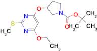 (R)-3-(6-Ethoxy-2-methylsulfanyl-pyrimidin-4-yloxy)-pyrrolidine-1-carboxylic acid tert-butyl ester