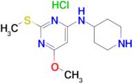 (6-Methoxy-2-methylsulfanyl-pyrimidin-4-yl)-piperidin-4-yl-amine hydrochloride