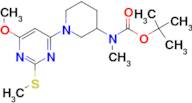 [1-(6-Methoxy-2-methylsulfanyl-pyrimidin-4-yl)-piperidin-3-yl]-methyl-carbamic acid tert-butyl e...