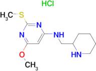 (6-Methoxy-2-methylsulfanyl-pyrimidin-4-yl)-piperidin-2-ylmethyl-amine hydrochloride