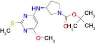 (S)-3-(6-Methoxy-2-methylsulfanyl-pyrimidin-4-ylamino)-pyrrolidine-1-carboxylic acid tert-butyl es…