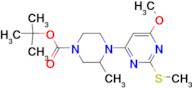 4-(6-Methoxy-2-methylsulfanyl-pyrimidin-4-yl)-3-methyl-piperazine-1-carboxylic acid tert-butyl est…