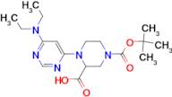 4-(6-Diethylamino-pyrimidin-4-yl)-piperazine-1,3-dicarboxylic acid 1-tert-butyl ester