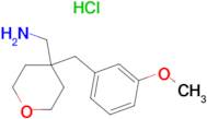 4-[(3-Methoxyphenyl)methyl]oxan-4-ylmethanamine hydrochloride