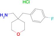 4-[(4-Fluorophenyl)methyl]oxan-4-ylmethanamine hydrochloride