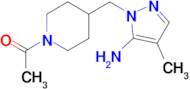 1-4-[(5-Amino-4-methyl-1H-pyrazol-1-yl)methyl]piperidin-1-ylethan-1-one