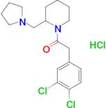 2-(3,4-Dichlorophenyl)-1-(2-(pyrrolidin-1-ylmethyl)piperidin-1-yl)ethanone hydrochloride