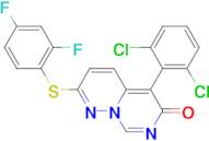 5-(2,6-Dichlorophenyl)-2-((2,4-difluorophenyl)thio)-6H-pyrimido[1,6-b]pyridazin-6-one