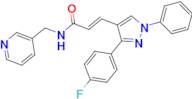 (2E)-3-[3-(4-Fluorophenyl)-1-phenyl-1H-pyrazol-4-yl]-N-(pyridin-3-ylmethyl)prop-2-enamide