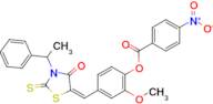 2-Methoxy-4-{[(5E)-4-oxo-3-(1-phenylethyl)-2-sulfanylidene-1,3-thiazolidin-5-ylidene]methyl}phen...