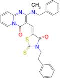 2-[Benzyl(methyl)amino]-3-{(Z)-[4-oxo-3-(2-phenyl ethyl)-2-thioxo-1,3-thiazolidin-5-ylidene]methyl…