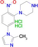 1-(5-(2-Methyl-1H-imidazol-1-yl)-2-nitrophenyl)piperazine dihydrochloride