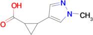 2-(1-Methyl-1H-pyrazol-4-yl)cyclopropane-1-carboxylic acid