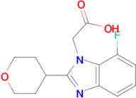 2-[7-Fluoro-2-(oxan-4-yl)-1H-1,3-benzodiazol-1-yl]acetic acid