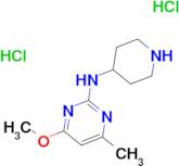 4-Methoxy-6-methyl-N-(piperidin-4-yl)pyrimidin-2-amine dihydrochloride