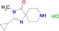 2-Cyclopropyl-3-methyl-1,3,8-triazaspiro[4.5]dec-1-en-4-one hydrochloride