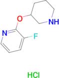 3-Fluoro-2-(piperidin-3-yloxy)pyridine hydrochloride