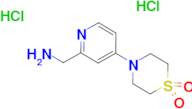 4-[2-(Aminomethyl)pyridin-4-yl]-1lambda(6),4-thiomorpholine-1,1-dione dihydrochloride