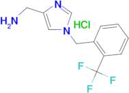 (1-{[2-(Trifluoromethyl)phenyl]methyl}-1H-imidazol-4-yl)methanamine hydrochloride