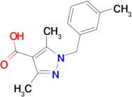 3,5-Dimethyl-1-[(3-methylphenyl)methyl]-1H-pyrazole-4-carboxylic acid