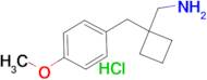 1-[(4-Methoxyphenyl)methyl]cyclobutyl-methanamine hydrochloride