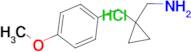 1-[(4-Methoxyphenyl)methyl]cyclopropyl-methanamine hydrochloride