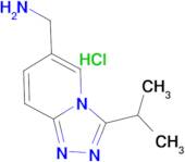 3-(Propan-2-yl)-[1,2,4]triazolo[4,3-a]pyridin-6-yl-methanamine hydrochloride