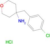 4-[(4-Chlorophenyl)methyl]oxan-4-amine hydrochloride