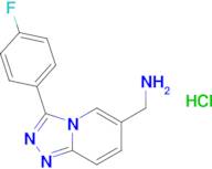 [3-(4-Fluorophenyl)-[1,2,4]triazolo[4,3-a]pyridin-6-yl]methanamine hydrochloride