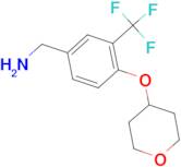 [4-(Oxan-4-yloxy)-3-(trifluoromethyl)phenyl]methanamine