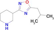 3-[5-(2-Methylpropyl)-1,2,4-oxadiazol-3-yl]piperidine