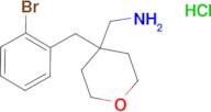 4-[(2-Bromophenyl)methyl]oxan-4-yl-methanamine hydrochloride