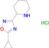 2-(5-Cyclopropyl-1,2,4-oxadiazol-3-yl)piperidine hydrochloride