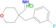 4-[(3-Fluorophenyl)methyl]oxan-4-yl-methanamine hydrochloride