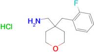 4-[(2-Fluorophenyl)methyl]oxan-4-yl-methanamine hydrochloride