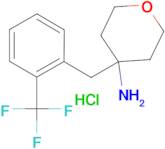 4-[2-(Trifluoromethyl)phenyl]methyl-oxan-4-amine hydrochloride