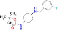 tert-Butyl (1R*,4R*)-4-(3-fluorobenzylamino)-cyclohexylcarbamate