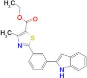 Ethyl 2-[3-(1H-indol-2-yl)phenyl]-4-methyl-1,3-thiazole-5-carboxylate