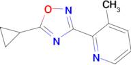 2-(5-Cyclopropyl-1,2,4-oxadiazol-3-yl)-3-methylpyridine