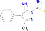 5-Amino-3-methyl-4-phenyl-1H-pyrazole-1-carbothioamide