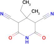 4-Ethyl-4-methyl-2,6-dioxopiperidine-3,5-dicarbonitrile